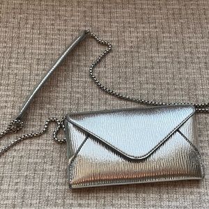ZARA Sliver clutch purse